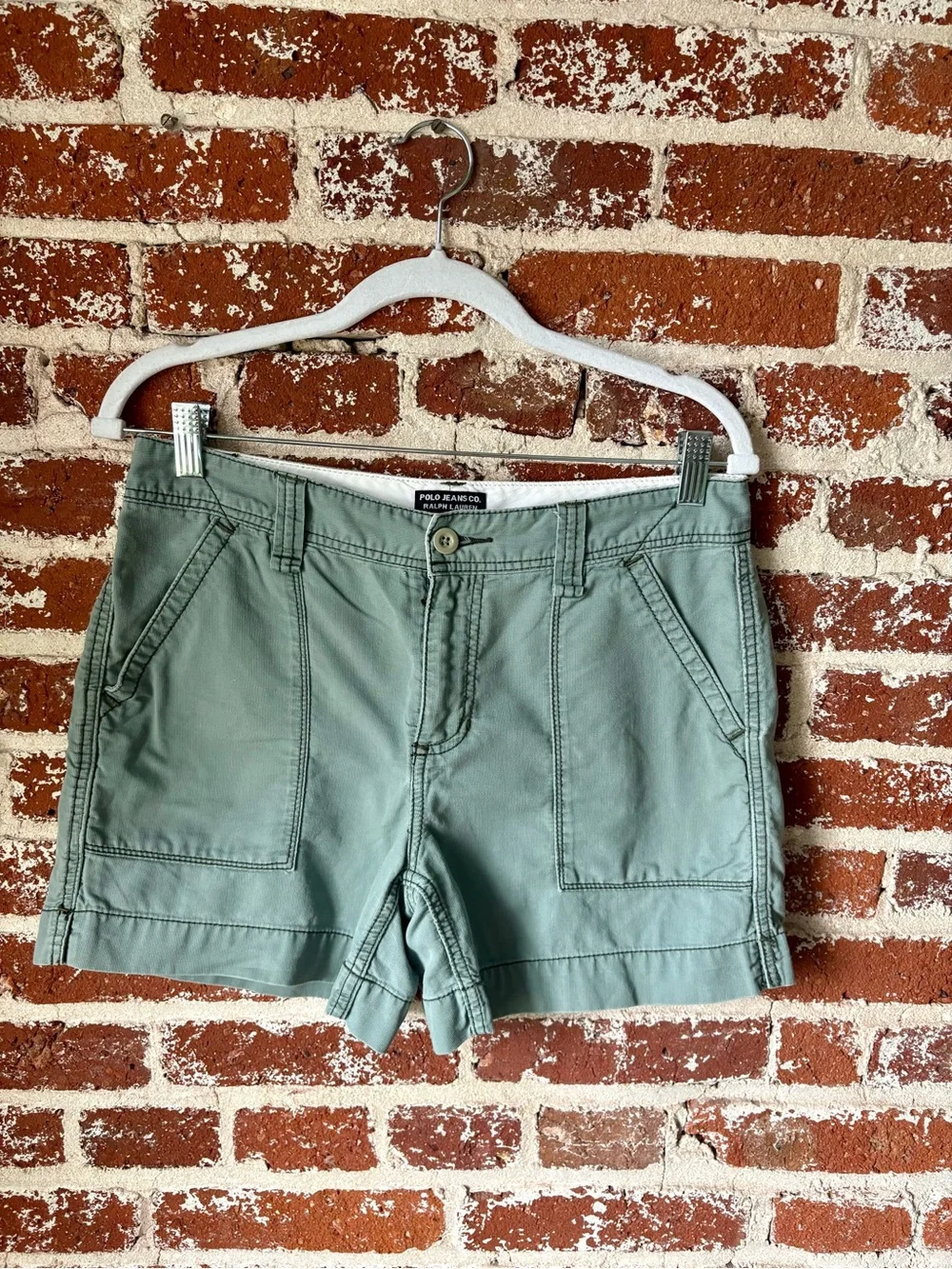 Y2K Polo Ralph Lauren Green / Gray Low Rise Shorts
